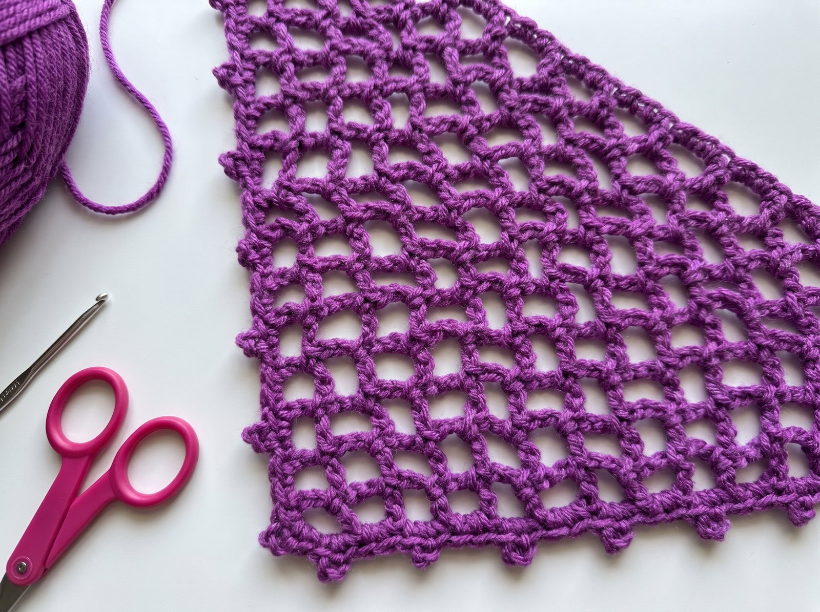 Easy Crochet Mesh Bandana Pattern