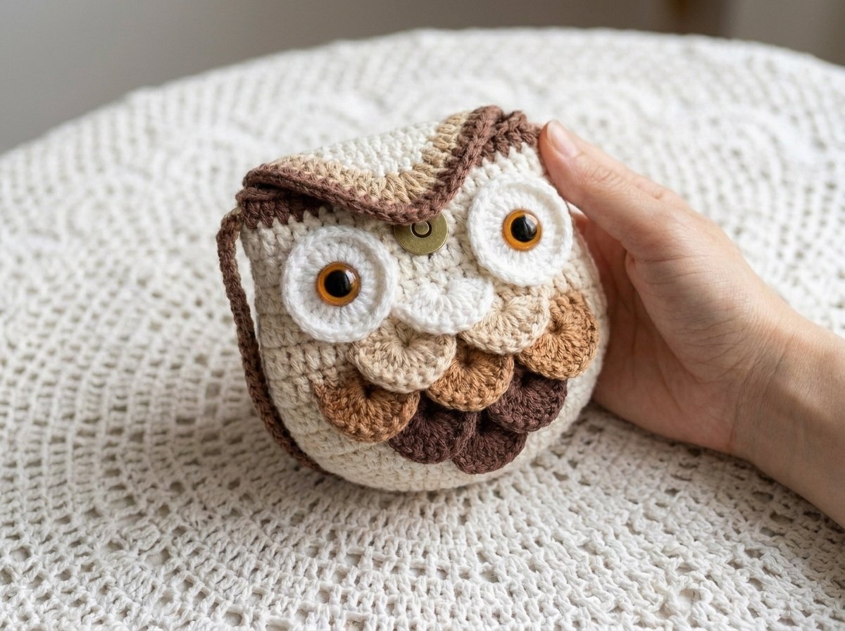 Crochet Cute Owl Bag – Easy Free Owl Crochet Bag Pattern for Beginners