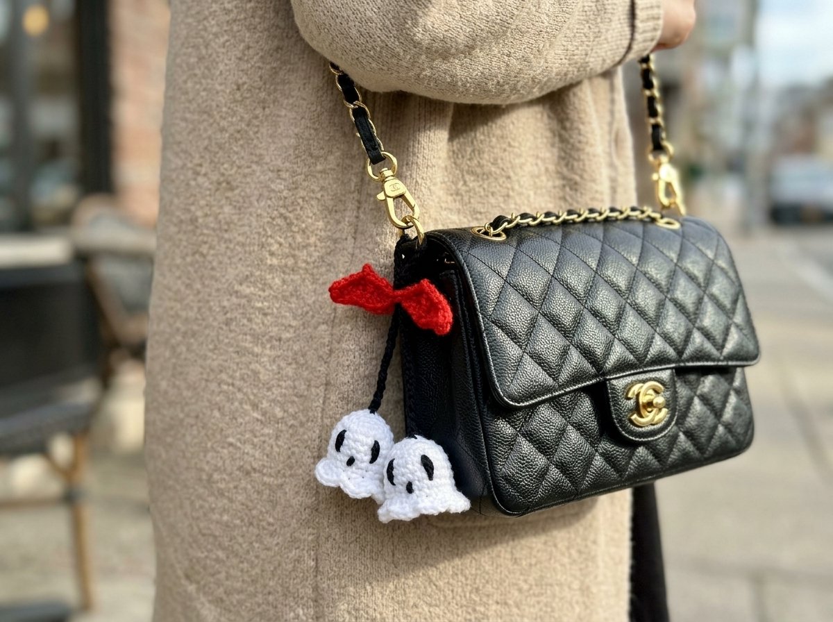 Crochet Ghost Bag Charm Pattern