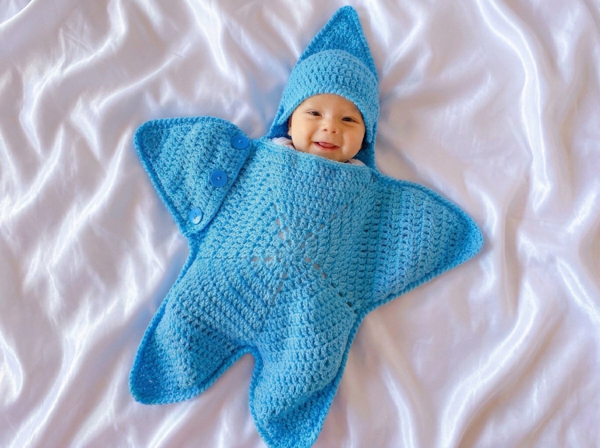 Crochet Star Shape Baby Sleep Sack Pattern