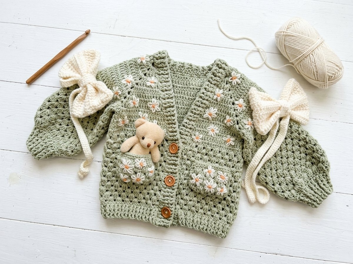 Easy Crochet Baby Cardigan Sweater Pattern – Beginner-Friendly Step-by-Step Tutorial