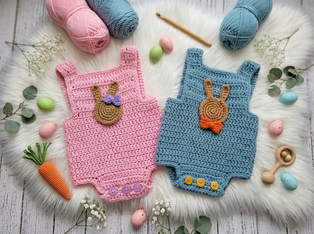 Easy Crochet Baby Romper Pattern