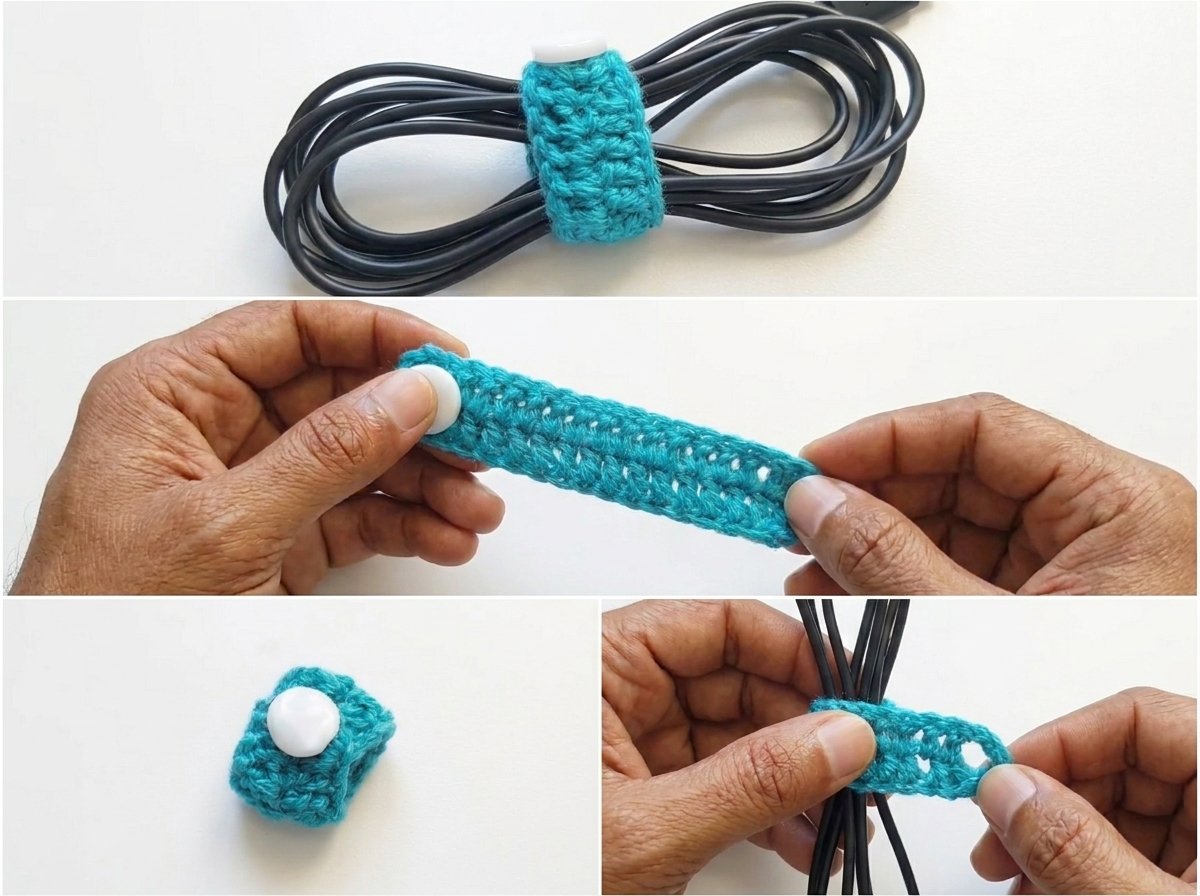 Easy Crochet Cable Organizer Pattern