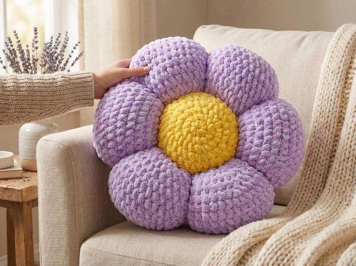 Easy Crochet Flower Pillow Pattern
