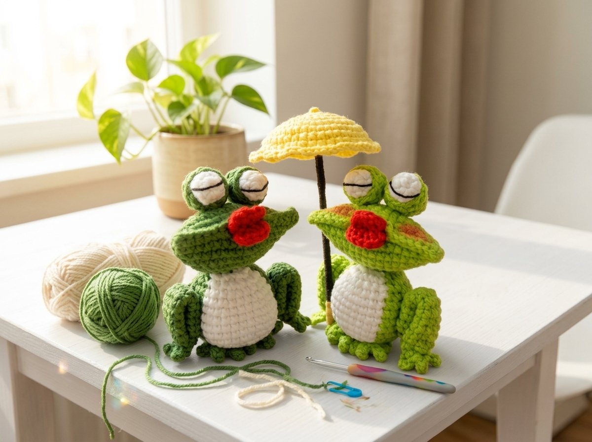 Kissing Frog Couple Crochet Pattern